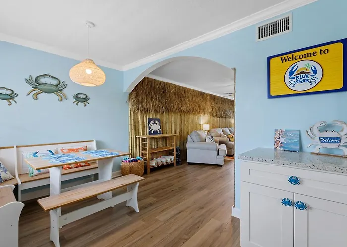 Apartment Tiki Blue Crab In Paradise *